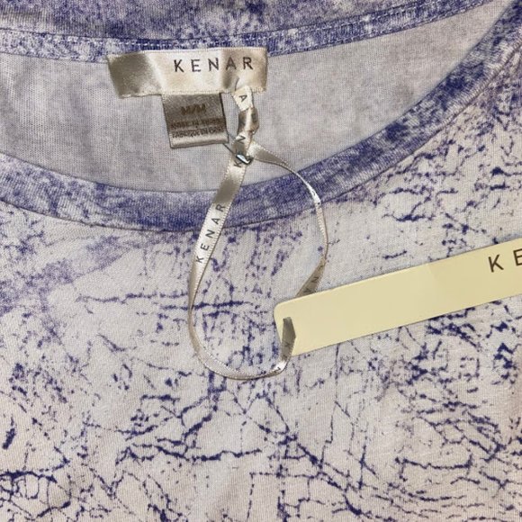 KENAR Boho Purple and White Tunic - Picture 2 of 4